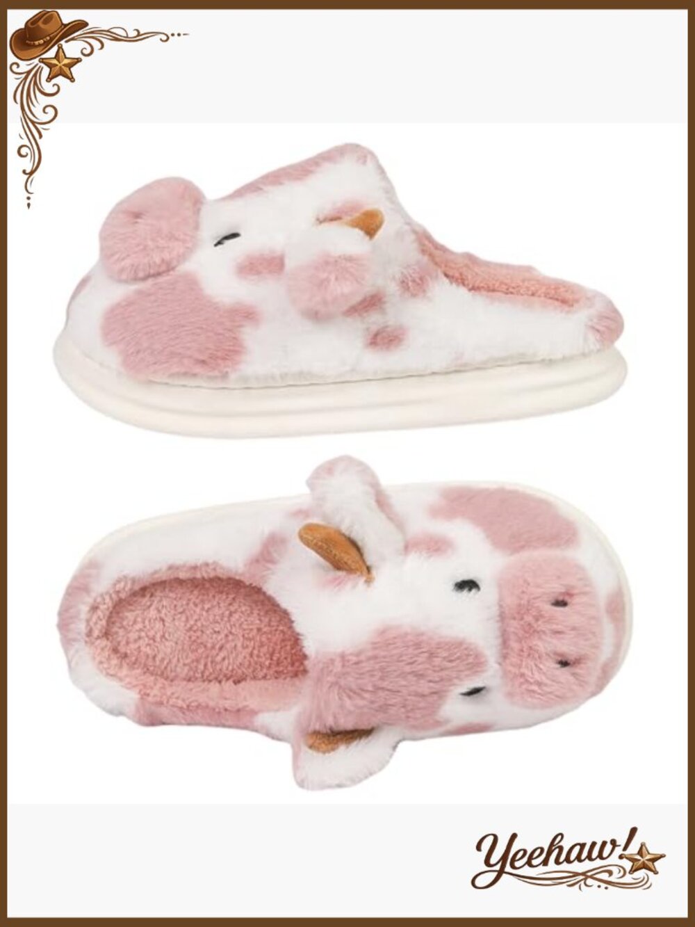 Faux Fur Fuzzy Animal Slippers, Warm Plush Comfy Indoor Outdoor Footwear - Picture 5 of 7